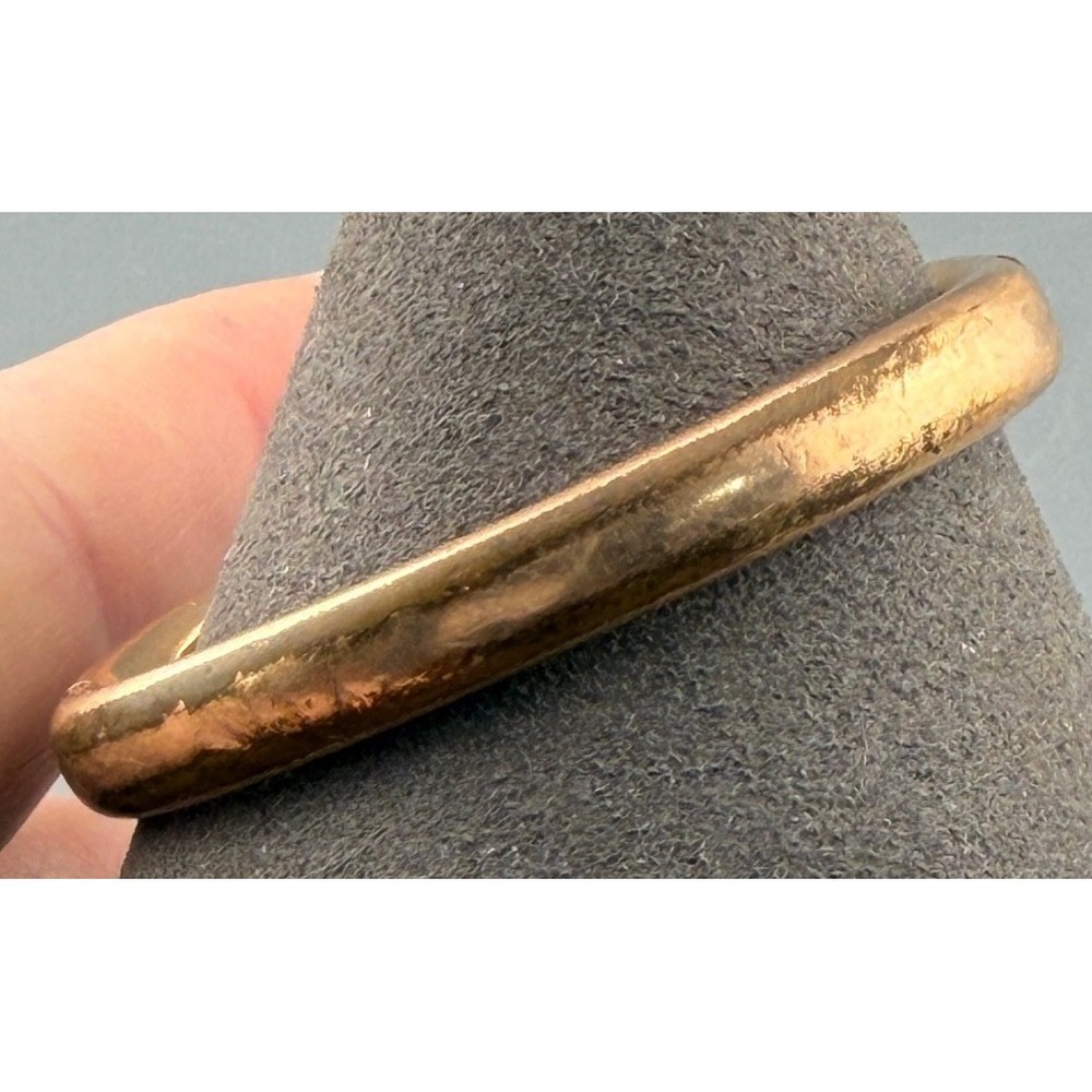 Vintage Gold Filled Childs Bracelet A & Z 1/10 Engraved Bangle 1 5/8" Slide Lock